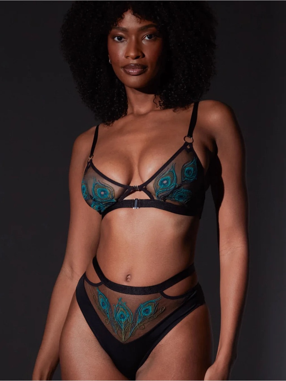 Thistle and Spire “Hera” Peacock Embroidery 2-Piece Set